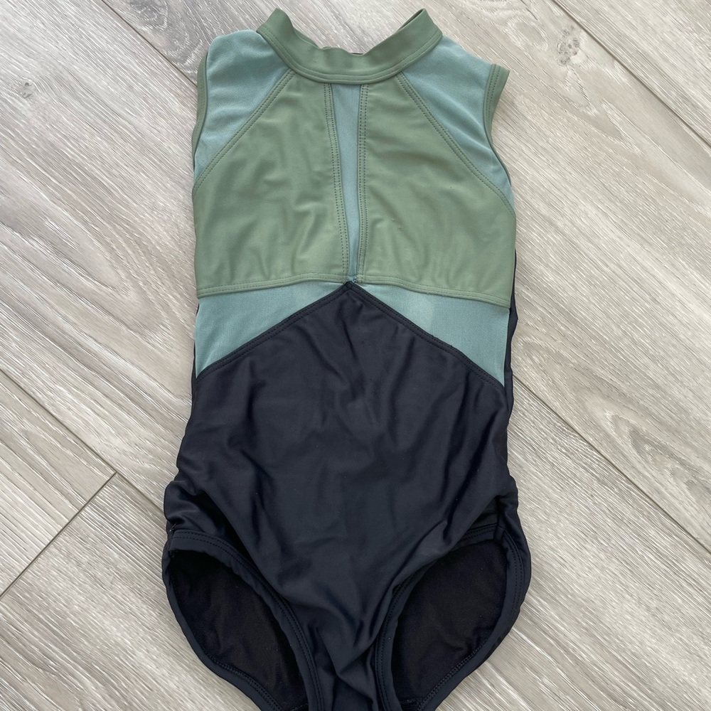 Five the Label YL Dance Leotard Green and Black